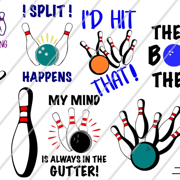 Grappige Bowling SVG / Cricut / Silhouette Cameo / Bowling Clipart / Cut File / Bowling Quote