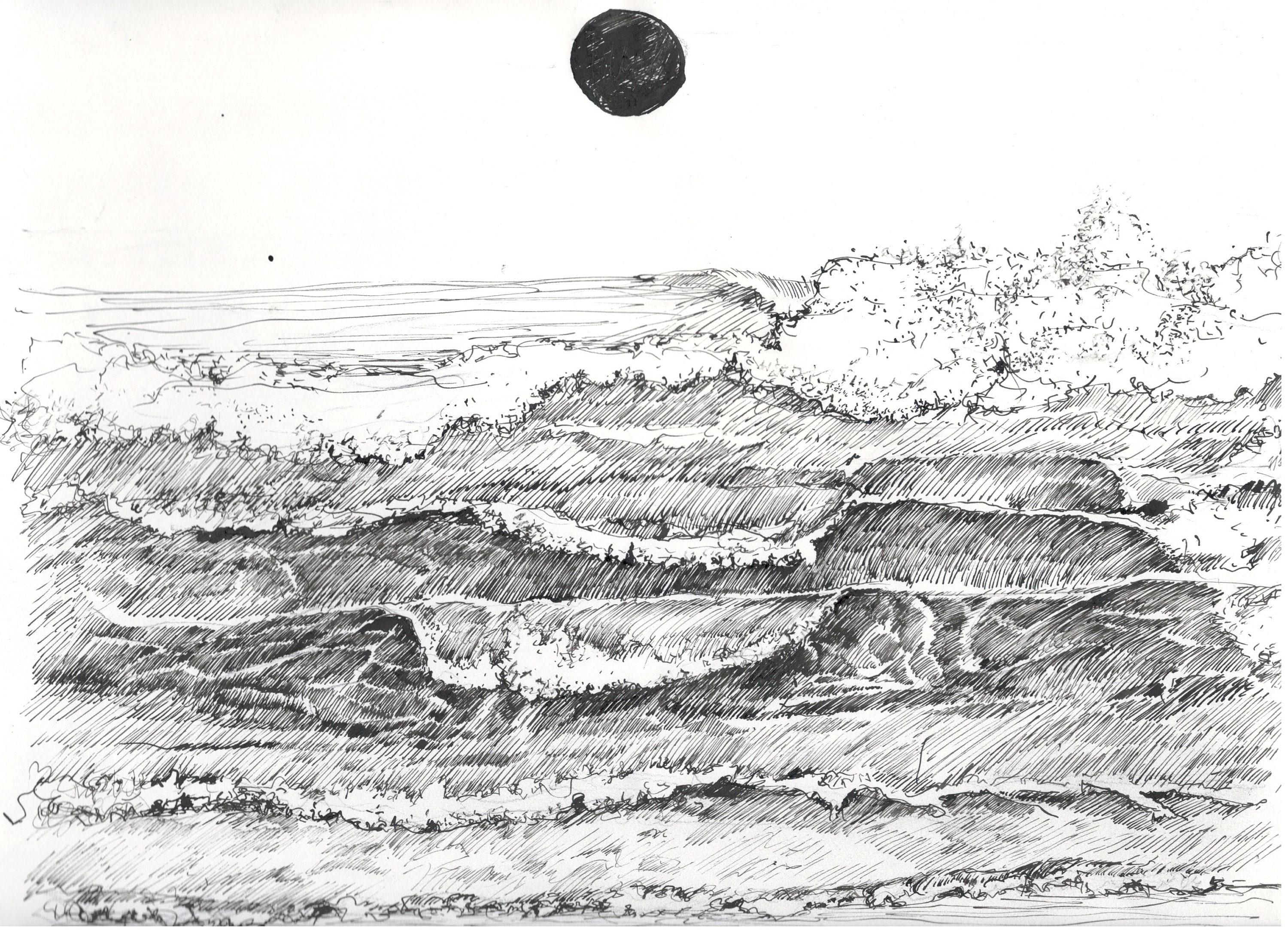Original Sketch, Sea Sketch, Coastal Sketch, Pen and Ink, Pen Ink, Pen  Sketch Sea Waves, Sea Drawing, Beach Sketch Art, Marine Sketches - Etsy  Canada