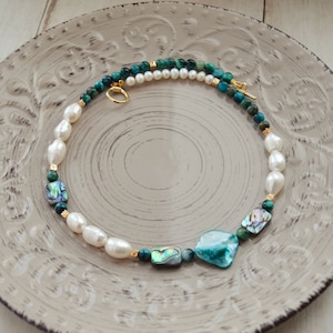Pearl beaded choker necklace pearls jewelry for women necklace handmade