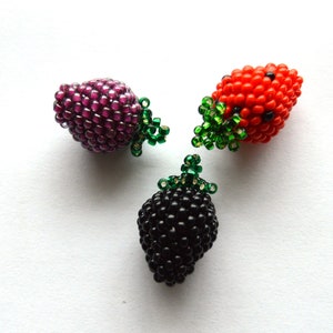 Fragola Frutta perline Charms mora perline all'ingrosso / Beaded Jewielry Findngs / Mano