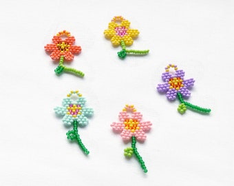 Handmade Beading Beads earrings flower