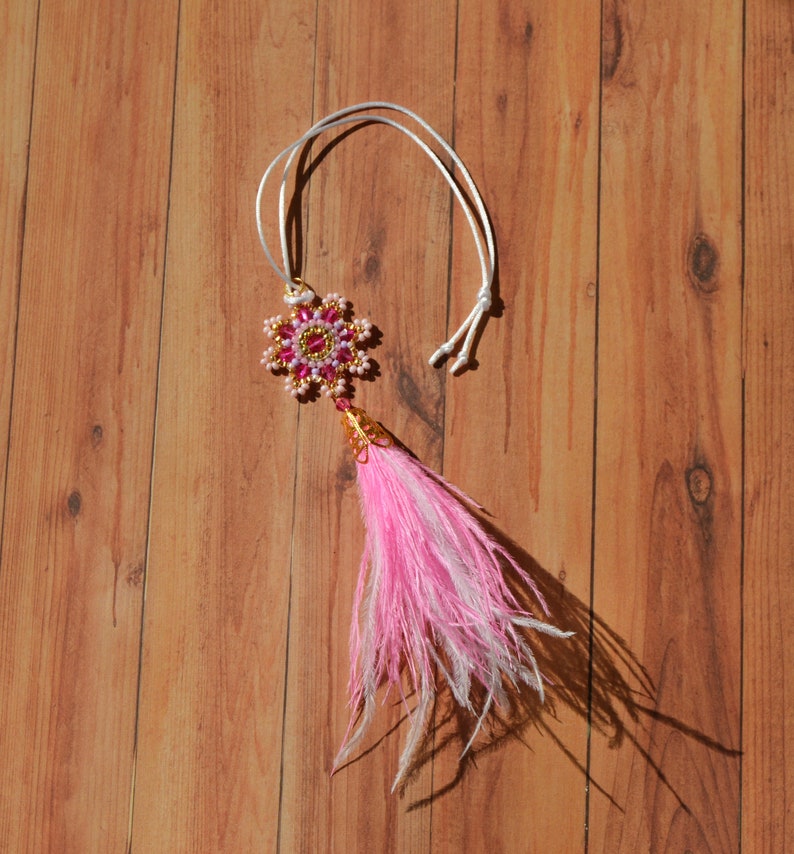 Flower Rear rear view mirror accessories car for women Feather Etsy