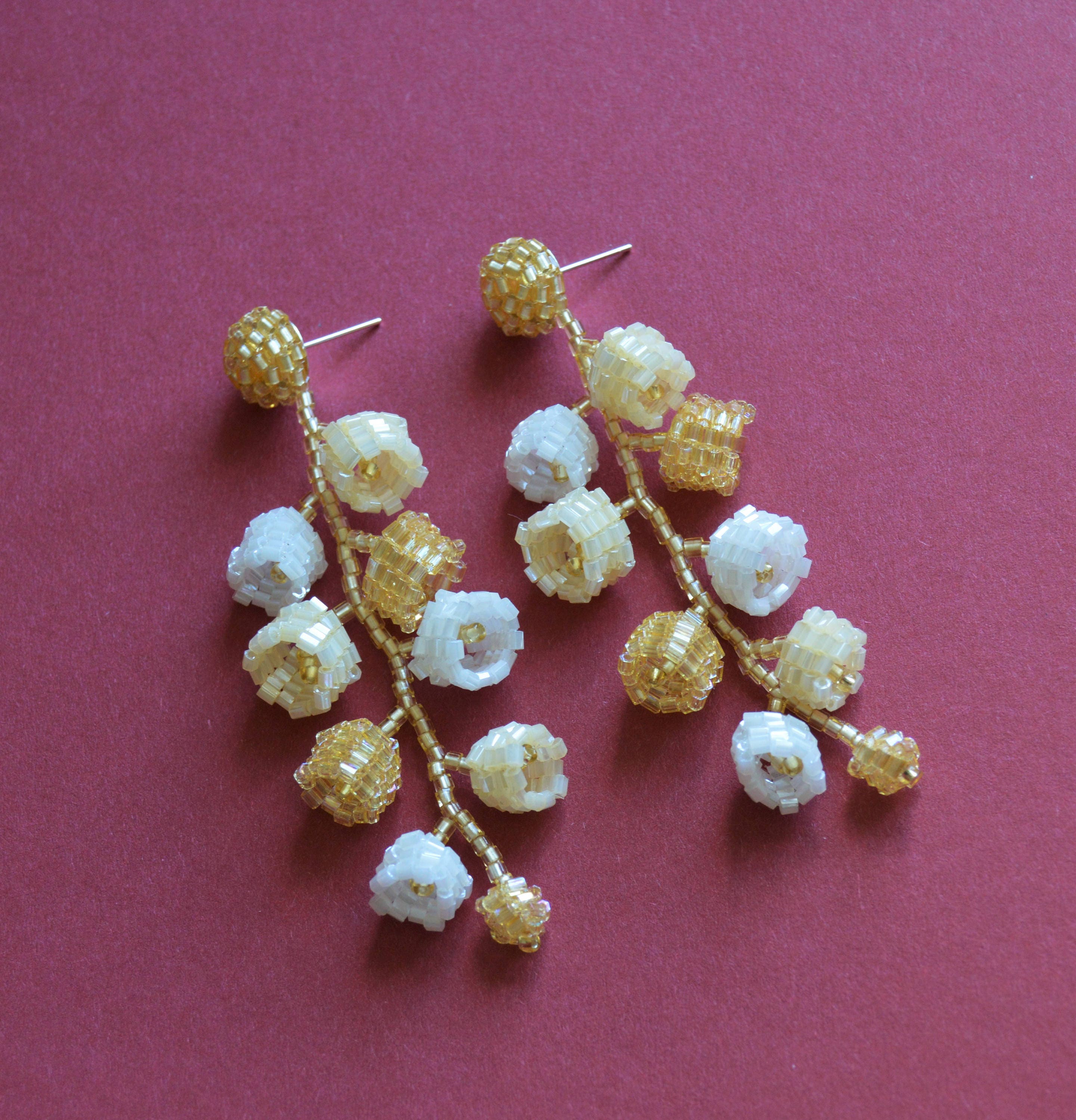 Lily of the valley jewelry Lily earrings Bell earrings Gold Etsy