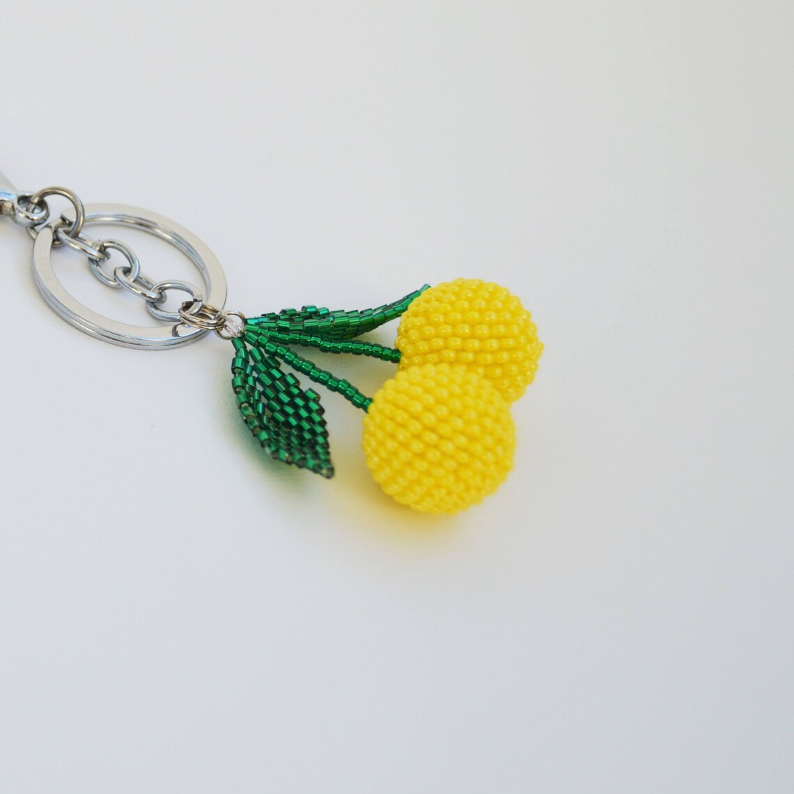 Bag Charm Chain Beaded Purse Charm Yellow Key Chains for Women Etsy