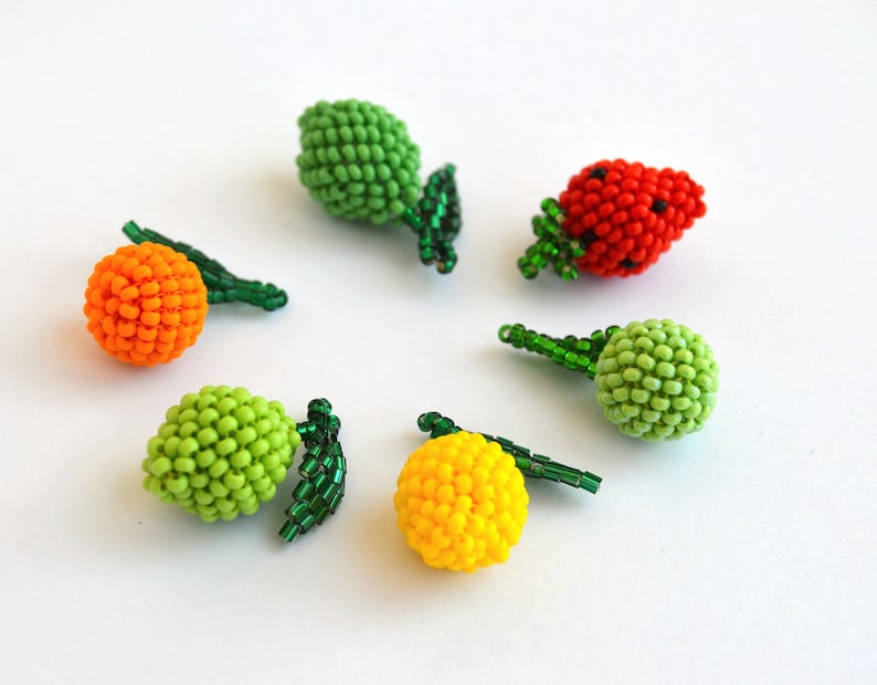 Handmade Beading Fruit Beads /earrings charms for jewelry Etsy