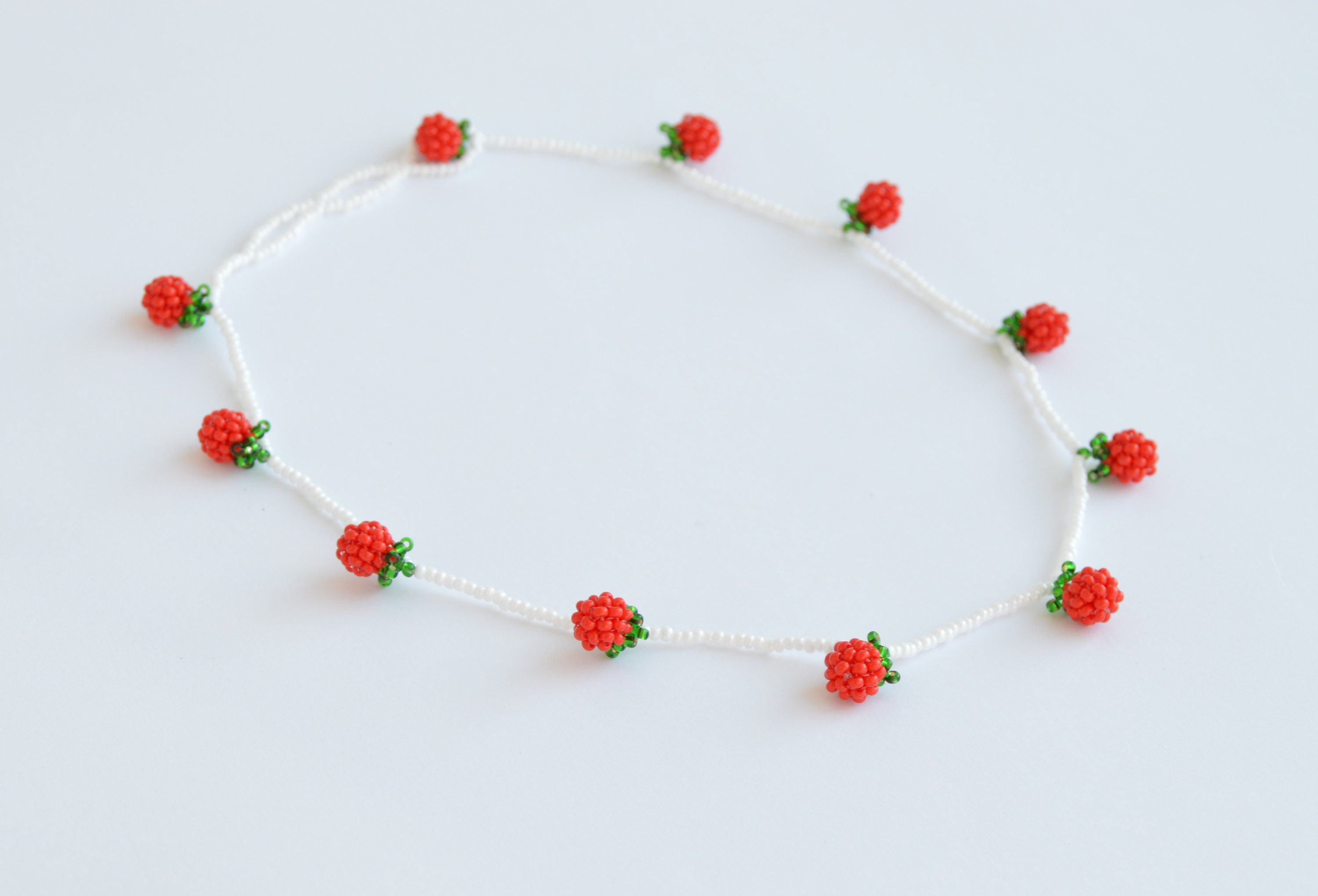 Strawberry on sale bead necklace