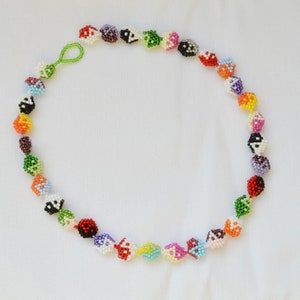 Yin yang multicolored Beads choker necklace  for women