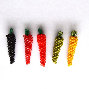 Handmade Beading Fruit Beads chili pepper small/Wholesale beads / Opaque Great for Charms Jewelry Findngs Crafts Miniature Fun