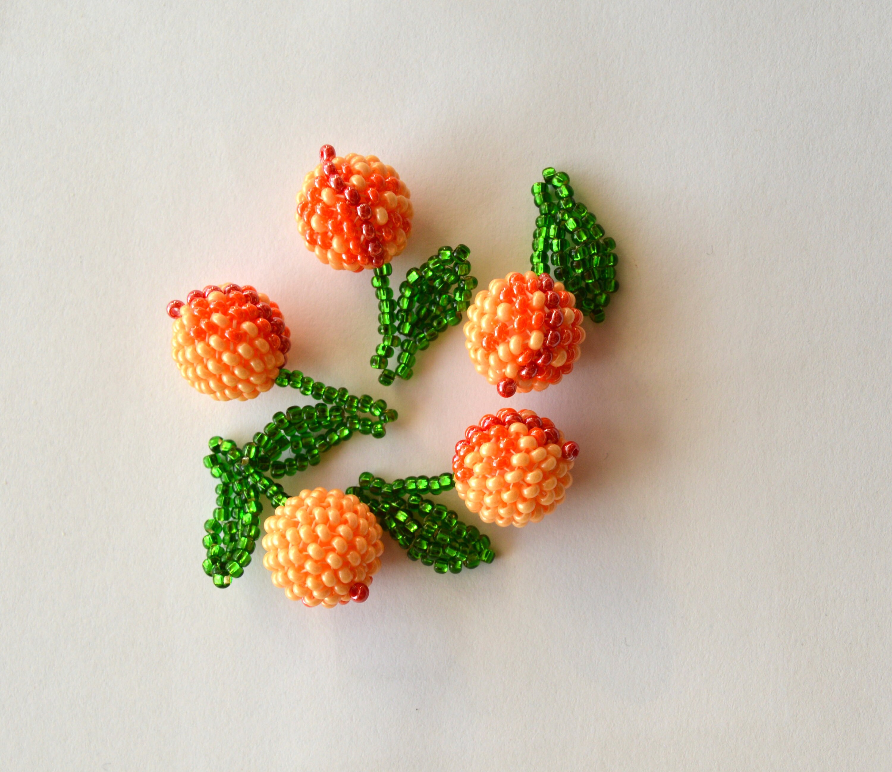 Fruit Beads Peach Charms Wholesale Beads /beaded Jewielry - Etsy