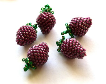 Strawberry Fruit Beads blackberry Charms Wholesale beads /Beaded Jewielry Findngs / Handmade Beading