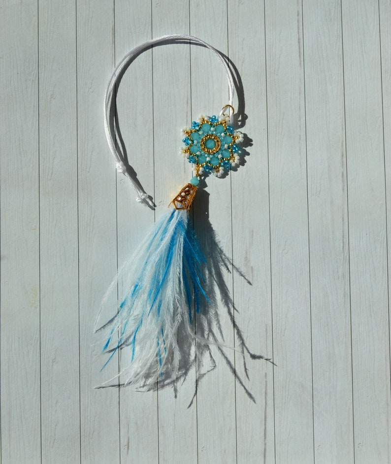 Flower Rear rear view mirror accessories car for women Feather Etsy