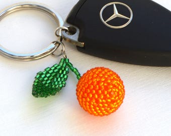 Schlüsselanhänger Orange: Handgefertigtes Autozubehör