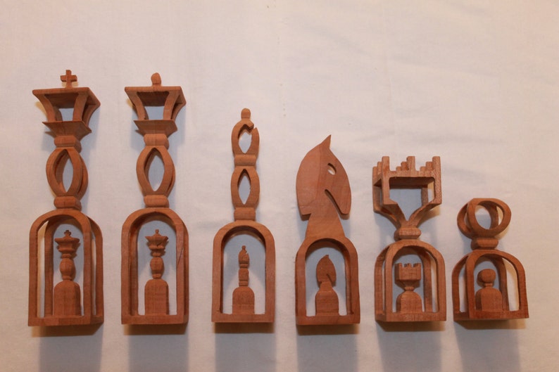 Scroll Saw Pattern Advanced Chess Set Etsy