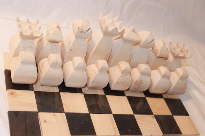 Scroll Saw Pattern Chess Set Simple. Etsy