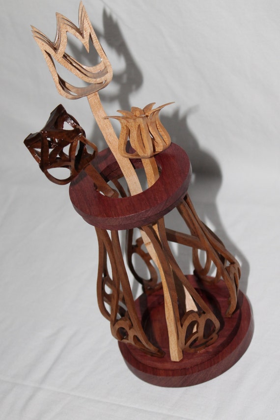 Scroll Saw Pattern Flowers And Vase Etsy