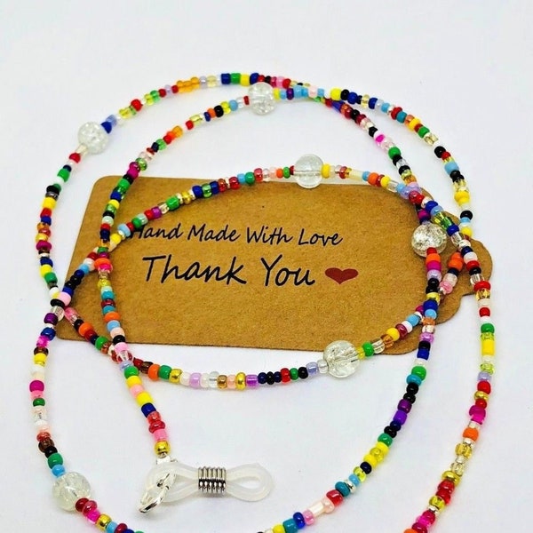 Beaded Glasses Chain Etsy UK