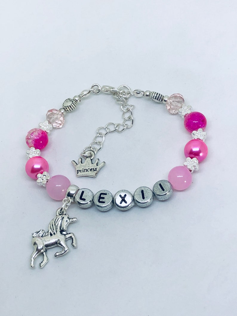 Personalised girls Unicorn Bracelet image 6