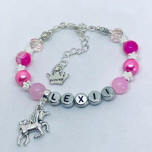 Personalised girls Unicorn Bracelet image 4