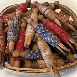 Primitive Bowl Fillers, Patriotic Bowl Fillers, Grungy Bowl Fillers, Fourth of July Decor,  Patriotic Clothes Pins, Bowl Fillers