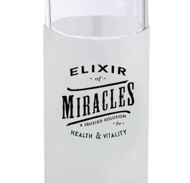 Miracle Elixir Glass Water Bottle Etsy