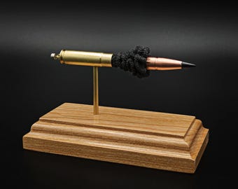 300 Blk ACC Blackout BARNES Vor-TX Bala de cobre macizo - Cartucho de munición de latón Exhibición visual de escritorio de enseñanza Regalo de jubilación Militar