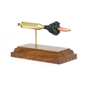 243 Win with Hornady 100Gr BTSP Interlock -- expanded ammunition ammo model bullet display desk accessory gift for hunters training model