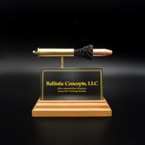 Tactical Business Card Holder - Rifle Calibers (5.56x45 M855, 6.5 Creedmoor, 308 Winchester, etc) - Model Desk Display for Guns Shops