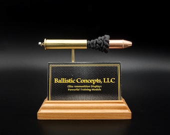 Taktisk visitkortshållare - Gevärskalibrar (5.56x45 M855, 6.5 Creedmoor, 308 Winchester, etc.) - Modelldisplay för vapenaffärer
