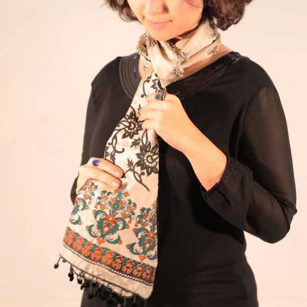 Silk Screen Scarf Etsy