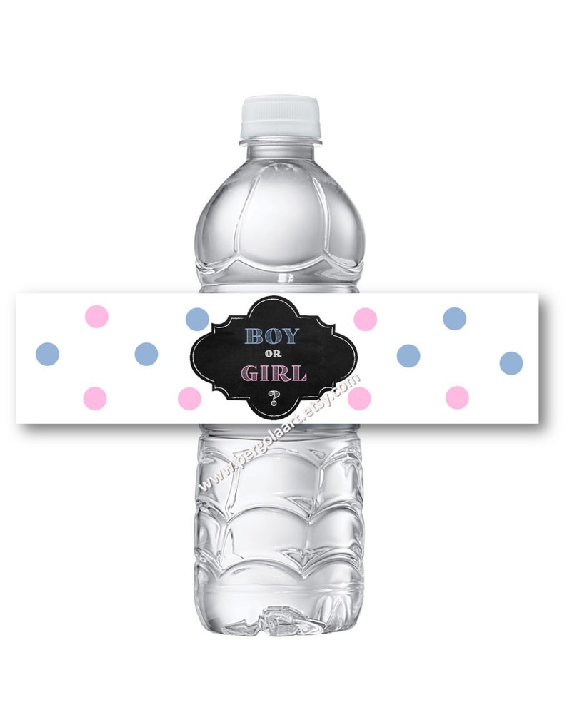 Boy or Girl Gender Reveal Water Bottle Labels Gender Reveal Decorations