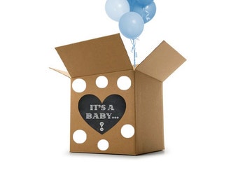 Gender Reveal Box Herz Zeichen - Gender Reveal Idee - Gender Reveal Party Dekoration - Gender Reveal Es ist ein Baby...! Digitale Datei