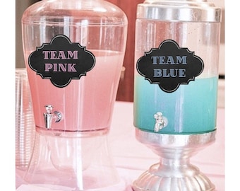 Team Pink Team Blue Gender Reveal - Gender Reveal ideas - Gender Reveal Party Decoration  - Gender Reveal Decor - DIY Instant Download