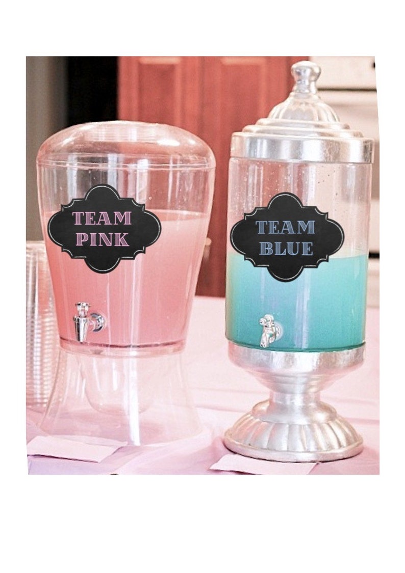 Team Pink Team Blue Gender Reveal Gender Reveal ideas Gender Reveal Party Decoration Gender Reveal Decor DIY Instant Download image 1