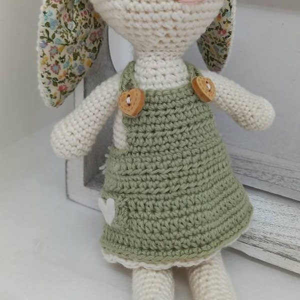 Crochet cotton bunny,"somebunny to love"