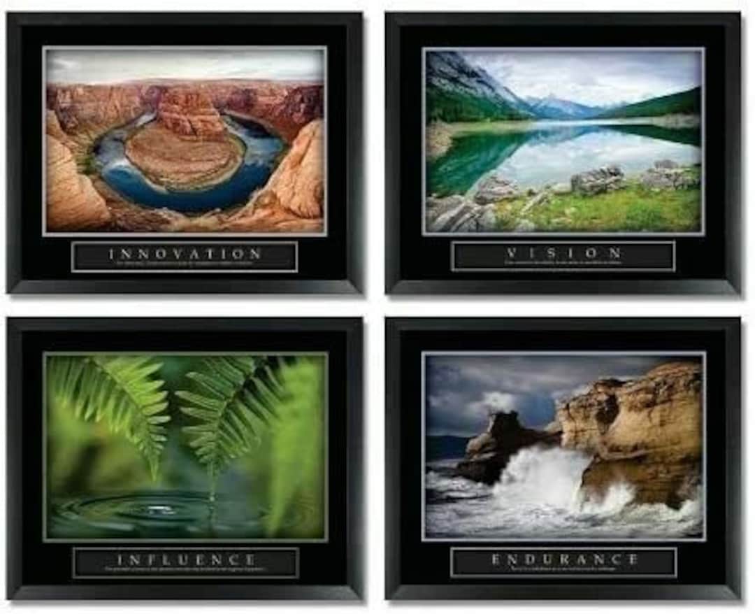 Framed Motivational Posters for Wallsdecorative Posters for Etsy