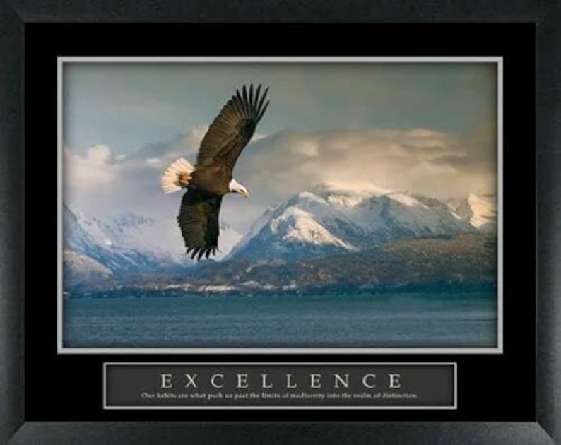 8 Framed Motivational Posters Inspirational Office Decor Etsy