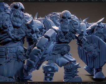 Skeletal Orc Warriors- Resin Miniature for DnD, TTRPG, and Painters