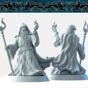 Wizards ( Male & Female)- Resin Miniature for DnD, TTRPG, and Painters
