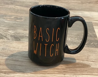 Taza de café de Halloween inspirada en Rae Dunn