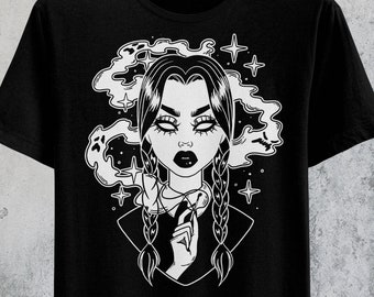 Wednesday Addams Netflix Typographic Logo Unisex T-shirt - Teeruto