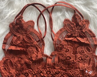 rust colored bralette