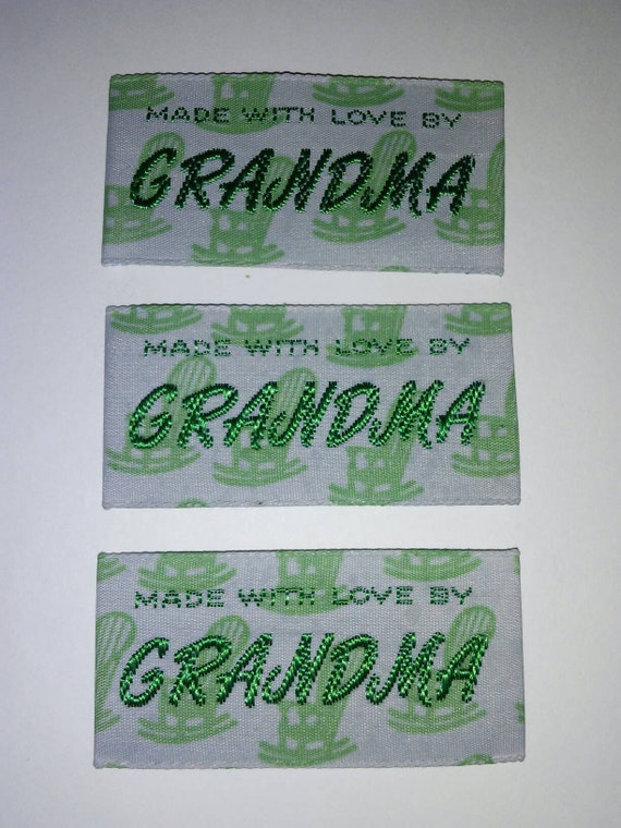 3 Vintage Handmade with Love by Grandma Labels Clothing Sew on Green Rocking Chair Hand Made B. Blumenthal & Co. Tags Il_570xn