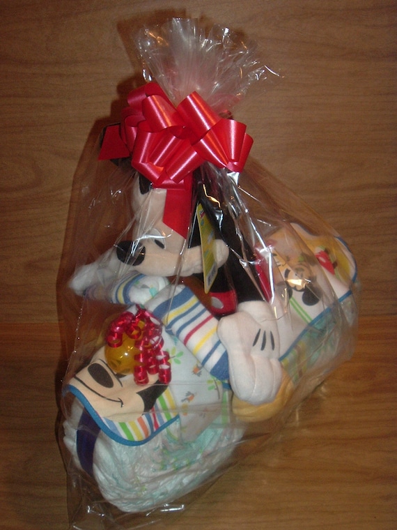 Large Mickey Mouse Motorcycle Diaper Cake Centerpiece Baby Shower Gift Il_570xn