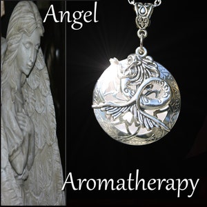 Essential Oil Diffuser Silver Mermaid Necklace Young Living Doterra Aromatherapy
