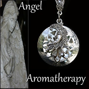 Essential Oil Diffuser Silver Moon Necklace Young Living Doterra Aromatherapy