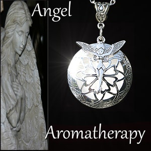 Essential Oil Diffuser Silver Fairy Necklace Young Living Doterra Aromatherapy