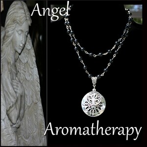 Essential Oil Diffuser Black and Silver Tree of Life Bead Necklace Young Living Doterra Aromatherapy