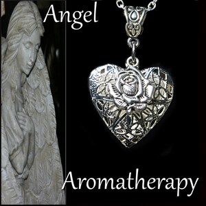 Essential Oil Diffuser Rose Heart Necklace Young Living Doterra Aromatherapy