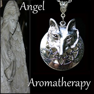 Essential Oil Diffuser Silver Wolf Necklace Young Living Doterra Aromatherapy