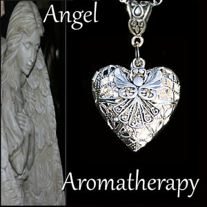 Essential Oil Diffuser Pretty Angel Heart Necklace Young Living Doterra Aromatherapy